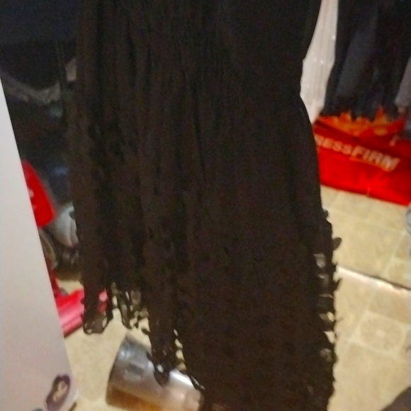 American Rag sleeveless LBD with perforated layover on skirt-L - Picture 7 of 8